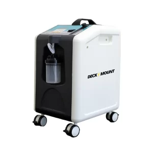 Black and white coloured Oxygen Concentrator with wheels