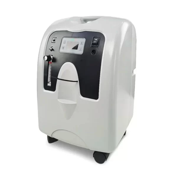 Black and grey coloured 5 litre Oxybliss Oxygen Concentrator