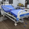 Five function manual cot - head, leg, height, Trendelenburg adjustable with blue bed