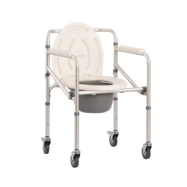 Commode Chair with Wheel Aluminium