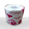 A white and pink coloured package of Dry Tissue Roll from Fortune