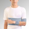 A person wearing a grey Shoulder Immobiliser Special