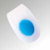 A white and blue coloured Silicone heel cushion