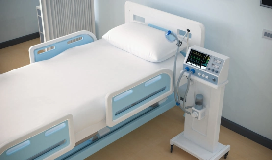 Electrical Hospital Cots | Near Ventilator Machine