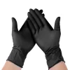 A person wearing Nitrile Black Gloves on both hands