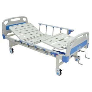 Premium Fowler cot - with wheel, ABS head leg boards, collapsible side rails - manual hospital cot