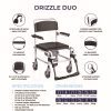 Aluminum Drizzle DUO Commode Chair